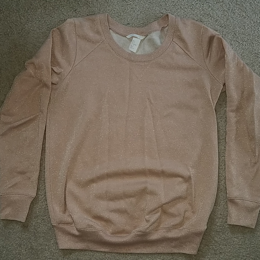 H&M Glittery Gold Mama Maternity Sweatshirt